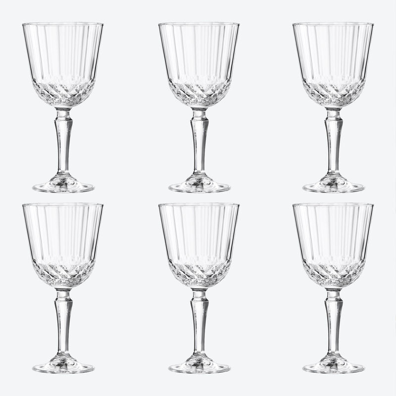  Wein-Kristallgläser im Art Deco Design