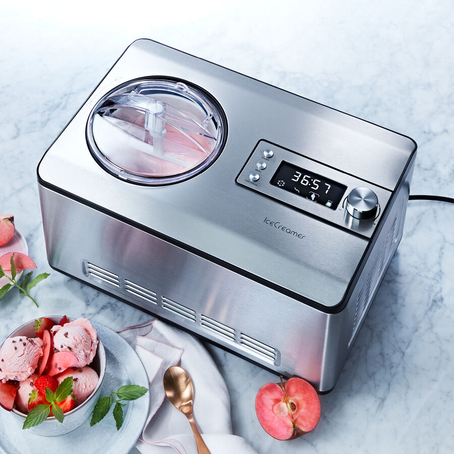 Professionelle Eismaschine zaubert leise arbeitend normales & veganes Eis, Sorbet und Joghurt Bild 2