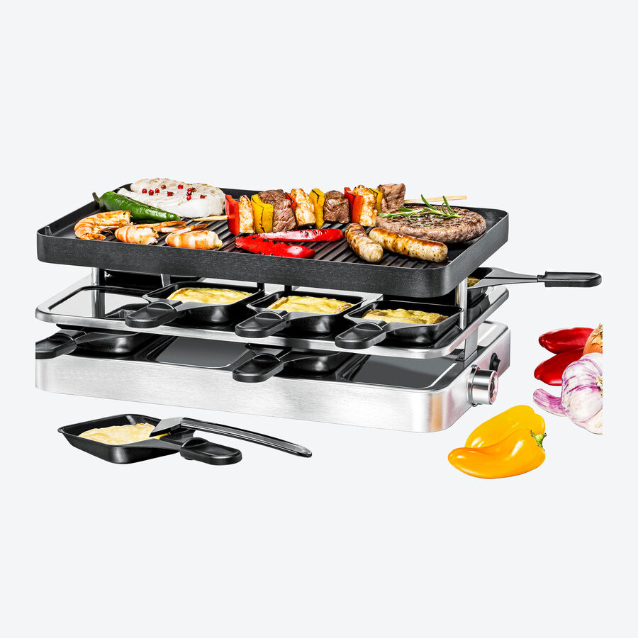 Hochleistungs-Raclette mit Wende-Grillplatte fr vielfltige Zubereitungen Bild 3