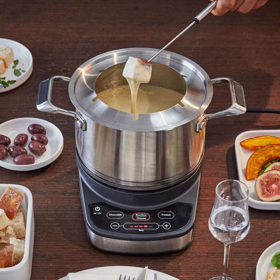 Temperaturgenaues Präzisions-Fondue für Fleisch-, Brühen-, Käse-,  Schokoladen-Fondue