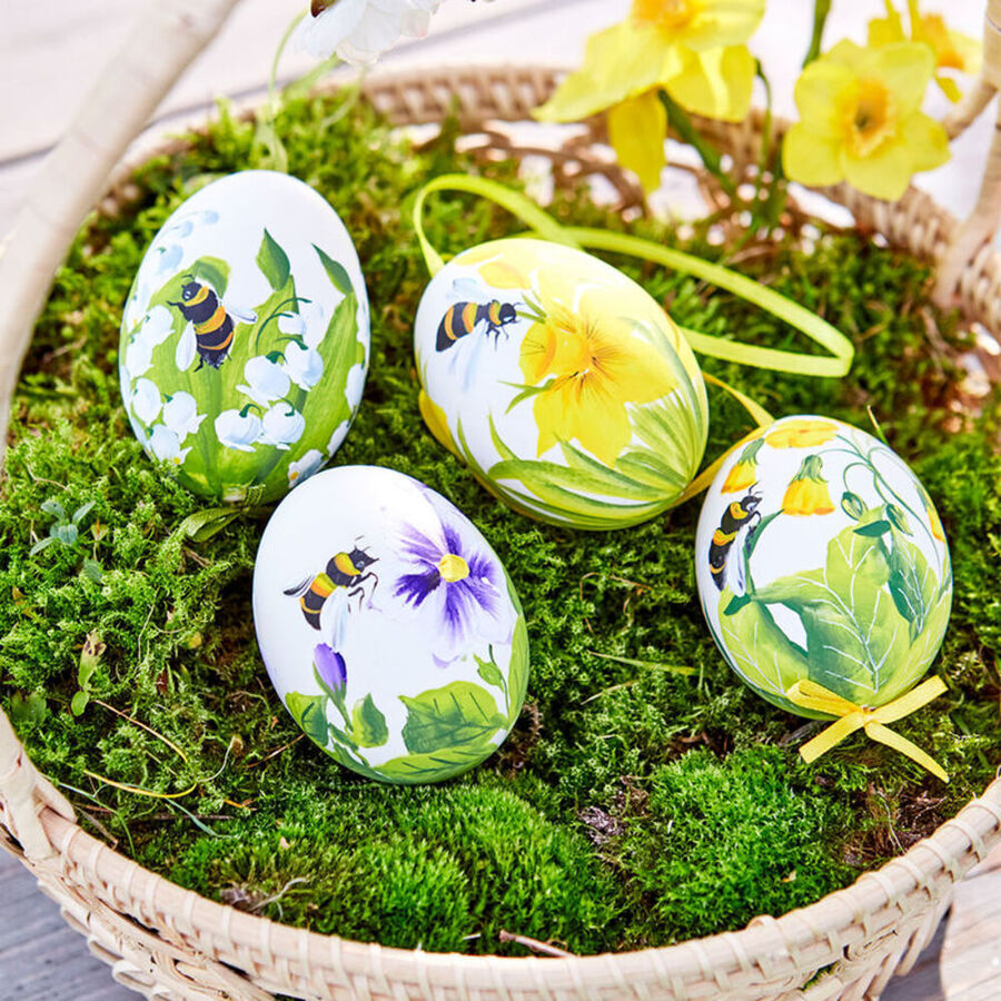 Kunstvoll Handbemalte Enteneier Mit Bluhenden Fruhlingsmotiven Fur Festliche Osterdeko Julia Grote Shop