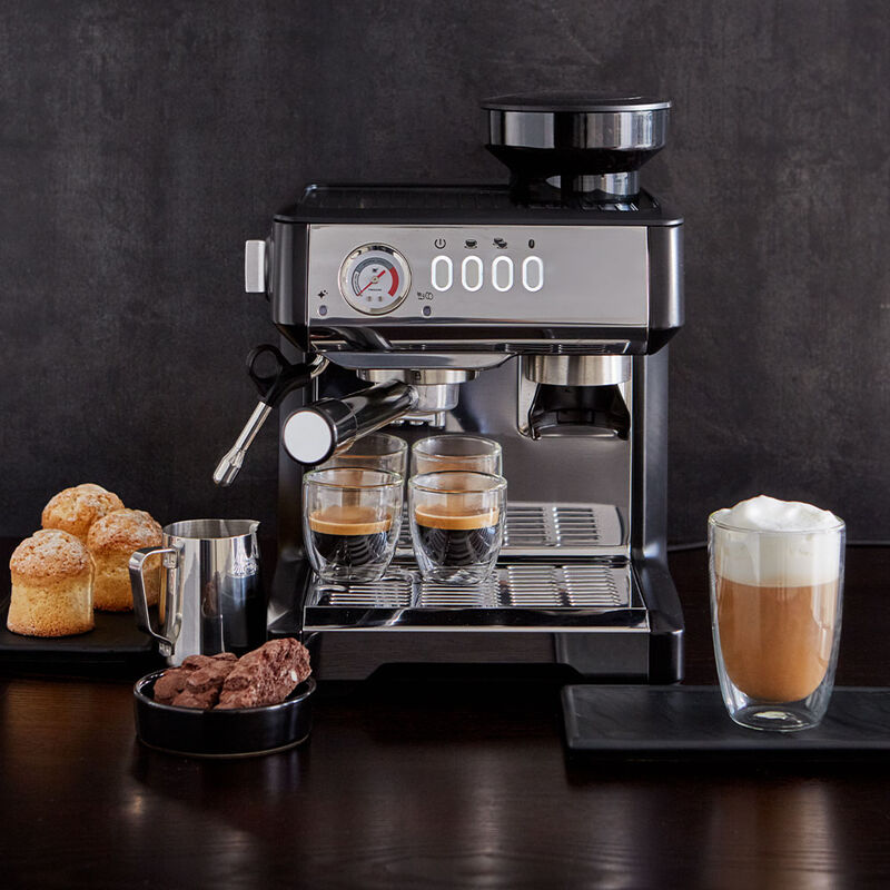 Design Siebträger-Espressomaschine mit Mahlwerk: für perfekte Kaffeekreationen Bild 5