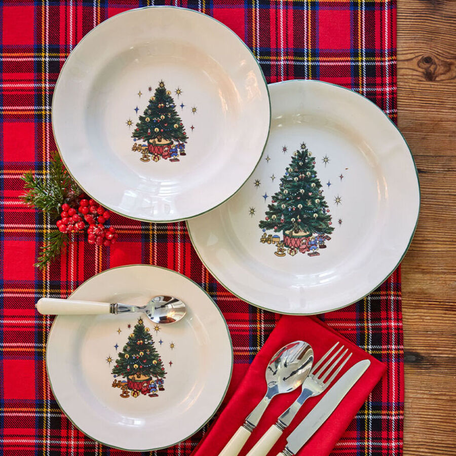 Weihnachtliche Dessertteller mit nostalgischem Christbaummotiv Julia