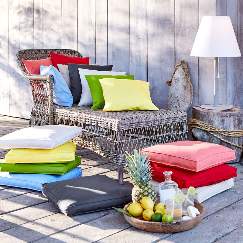 Outdoor-Sitzkissen (gefllt): lichtecht und fleckenabweisend in sommerlichen Farben Bild 3