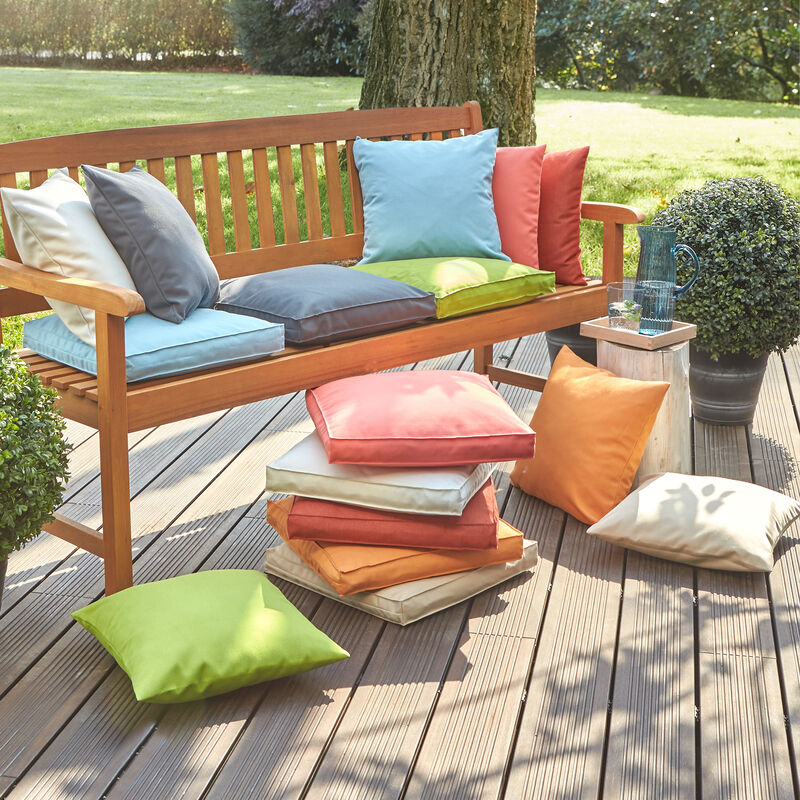 Outdoor-Sitzkissen (gefllt): lichtecht und fleckenabweisend in sommerlichen Farben Bild 2