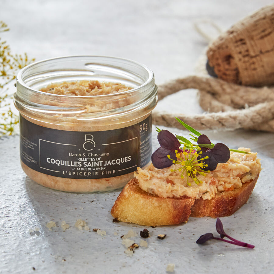 Bretonische Spezialitt: Jakobsmuschel-Rillette, Franzsische Feinkost, Bretonische Art Bild 2