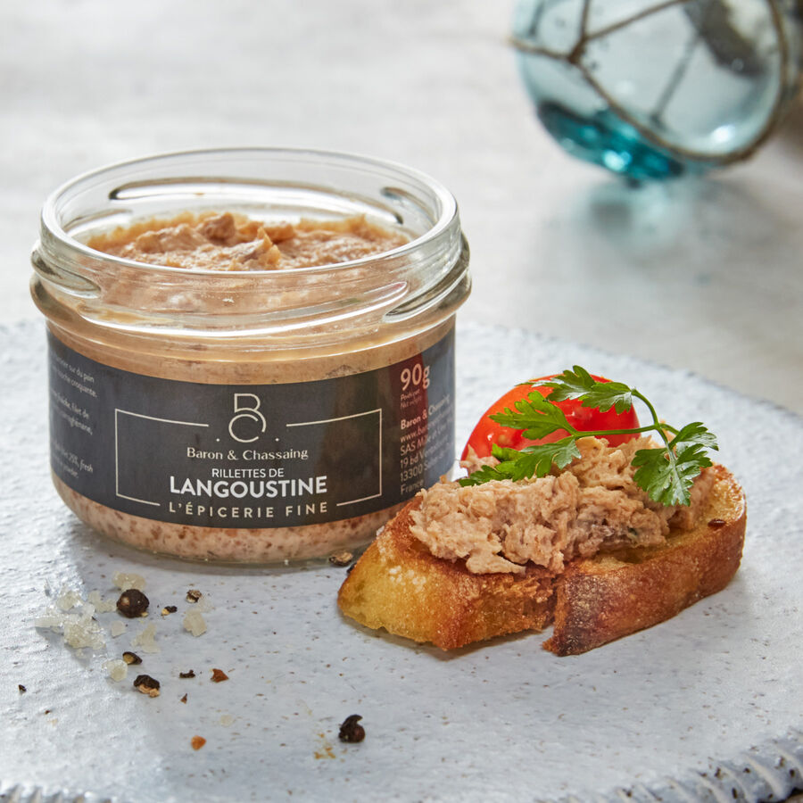 Bretonische Spezialitt: Langusten-Rillette, Franzsische Feinkost, Bretonische Art Bild 2