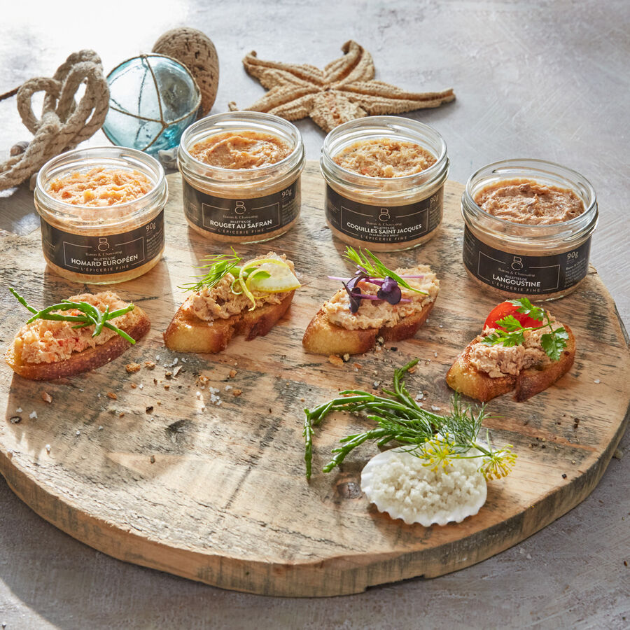 Bretonische Spezialitt: Edelfisch- und Meeresfrchte-Rillettes, Franzsische Feinkost, Bretonische Art Bild 2