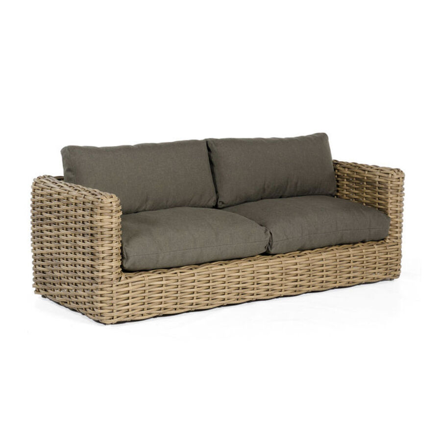 Premium LoungeGartensofa aus wetterfestem PolyrattanGeflecht Julia