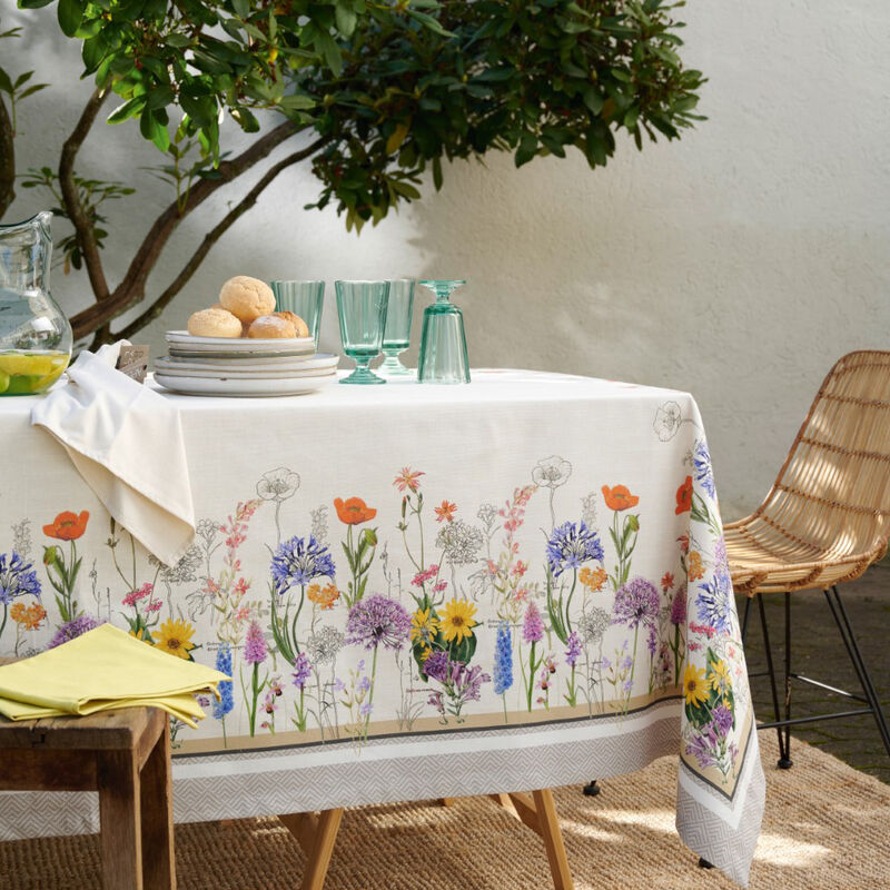 Einladende Tischdecke mit Wildblumen-Bordre Bild 5