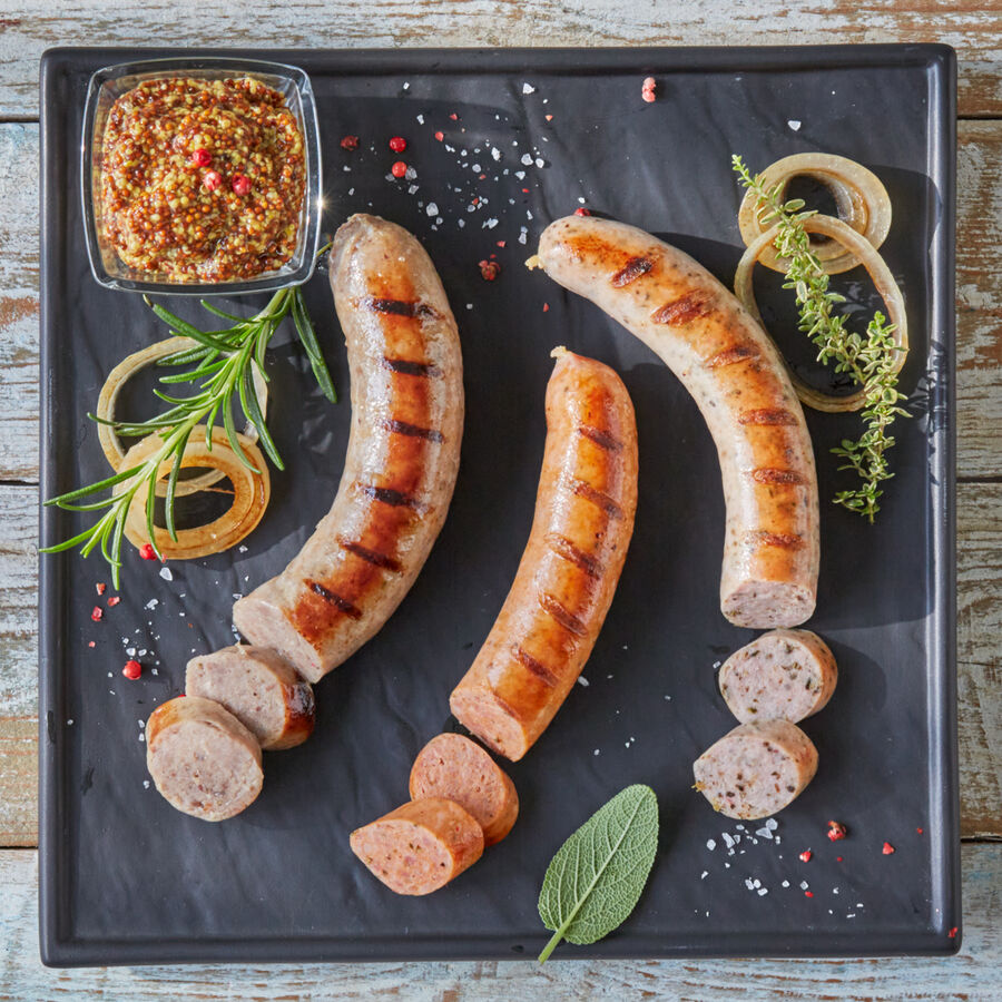 Hocharomatische Grill-Bratwurst vom Bentheimer Schwein mit Dattel-Bacon Bild 2