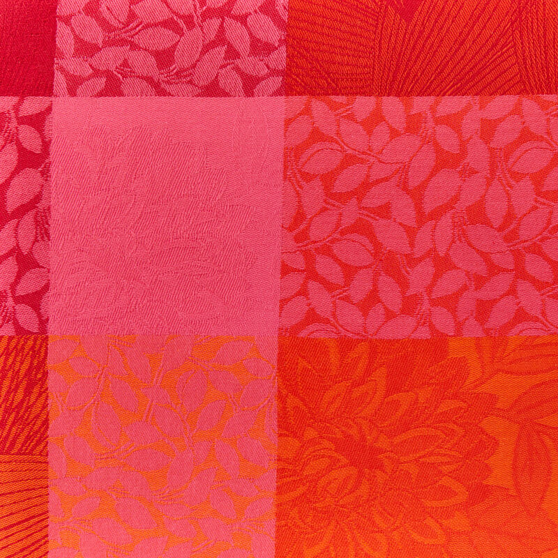 Florale Tischdecke in starken Kontrastfarben, Tafeldecke, Tischwsche Bild 2