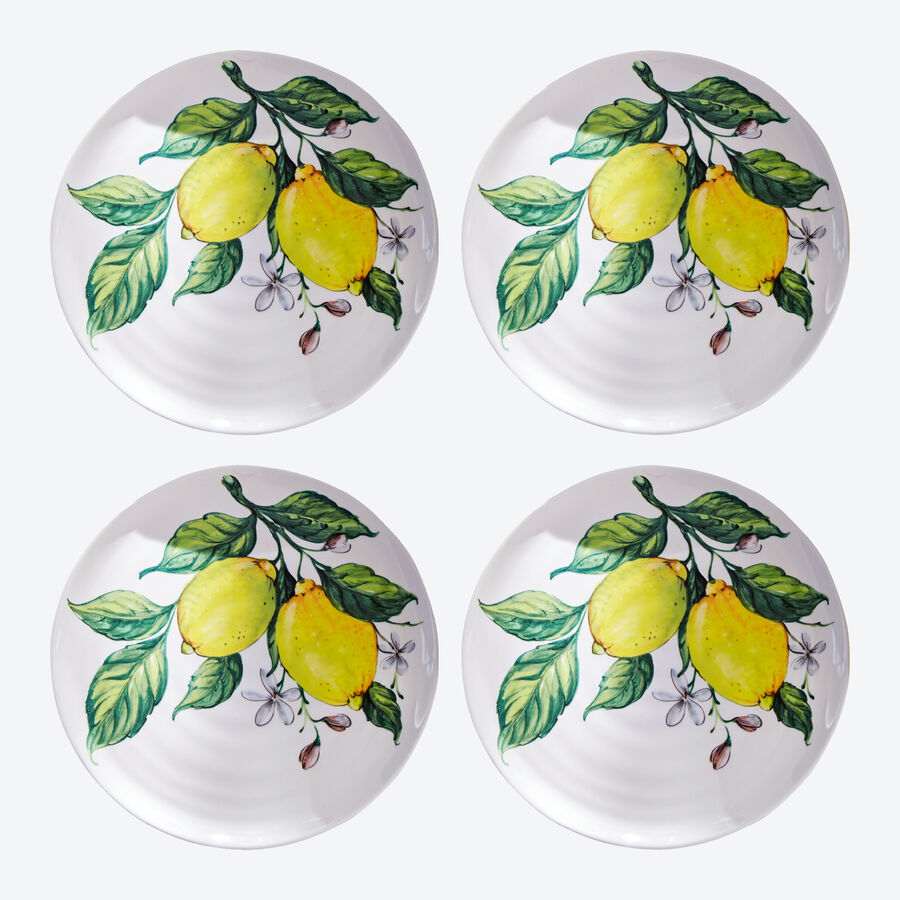 schüssel mit zitronenmotiv