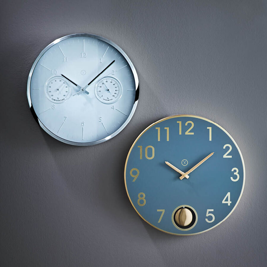 Multifunktionale Wanduhr mit Thermometer und Hygrometer Julia Grote Shop
