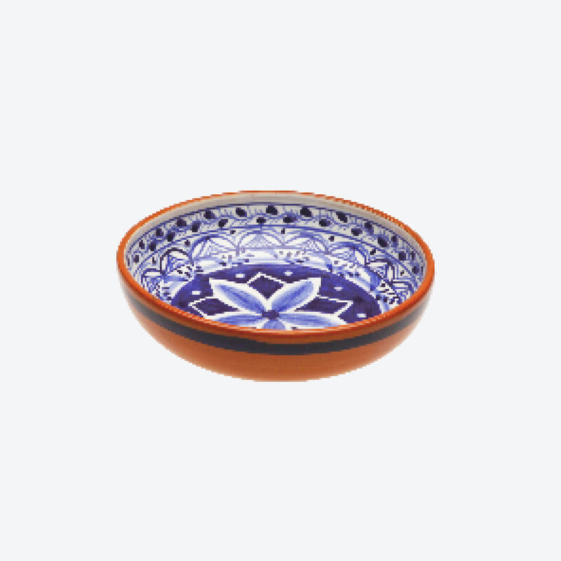 Handgefertigte Keramik-Schsseln mit Azulejo Kachelmuster, Geschirr, Essgeschirr, Geschirrservice, Geschirrset, Tafelservice Bild 2