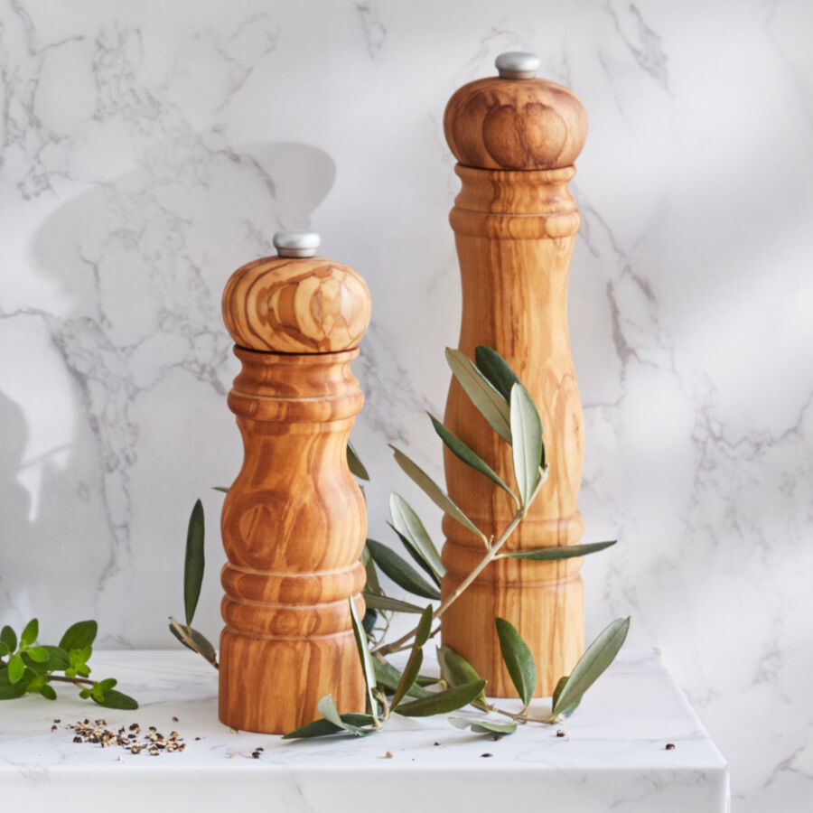 Edle Olivenholz Salz- und Pfeffermhle mit Hartkeramik Mahlwerk Bild 2
