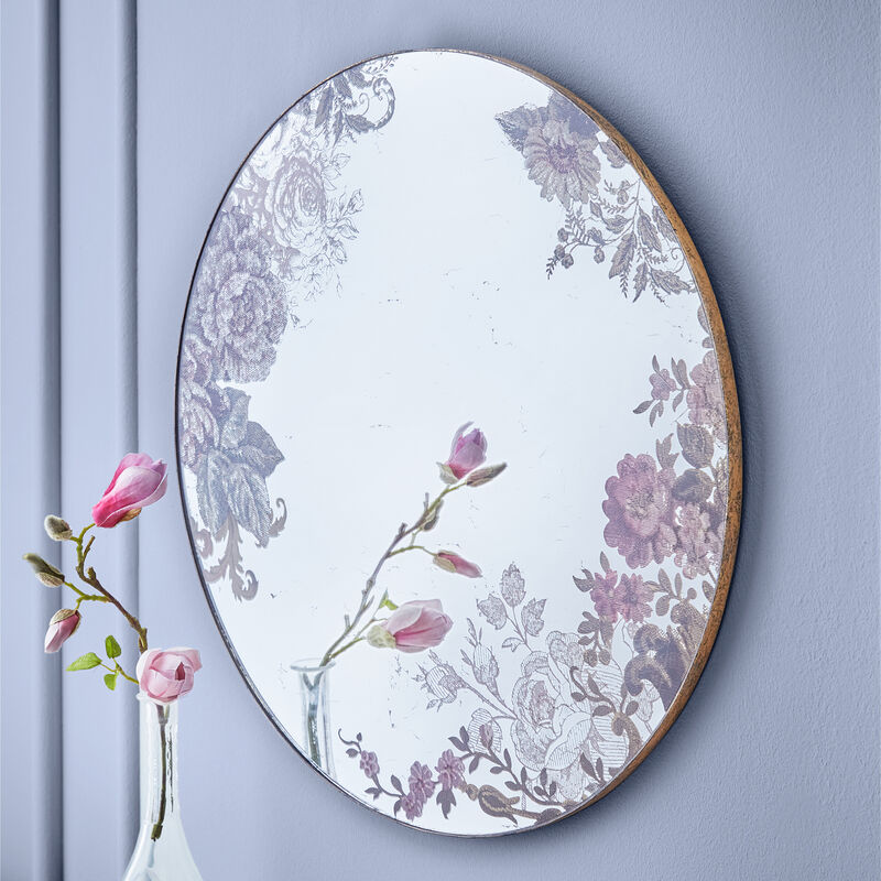 Spiegel mit romantischem Blumendekor Bild 2