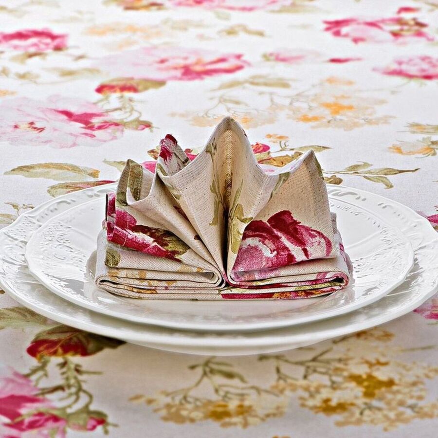 Servietten: Romantische englische Rosenmotiv-Tischwsche Bild 4