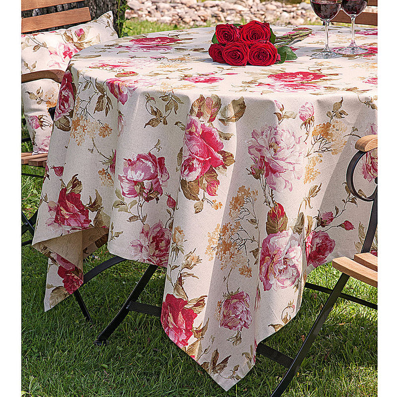Tischdecke: Romantische englische Rosenmotiv-Tischwäsche Bild 2