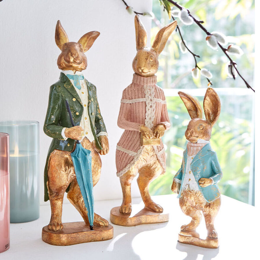 Goldfarbene Hasen-Deko im nostalgischen Look - Julia Grote ... Goldfarbene Hasen-Deko im nostalgischen Look - Julia Grote ...