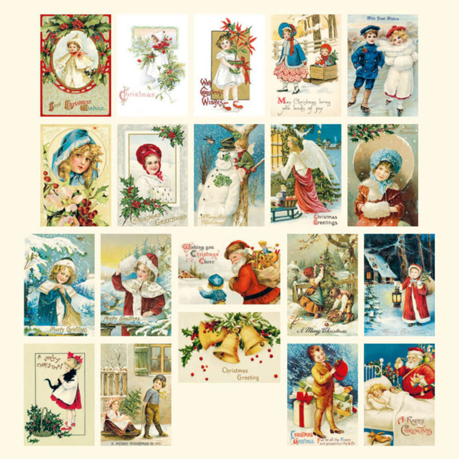 Nostalgische Weihnachtskarten für persönliche Grüße zum Fest Julia