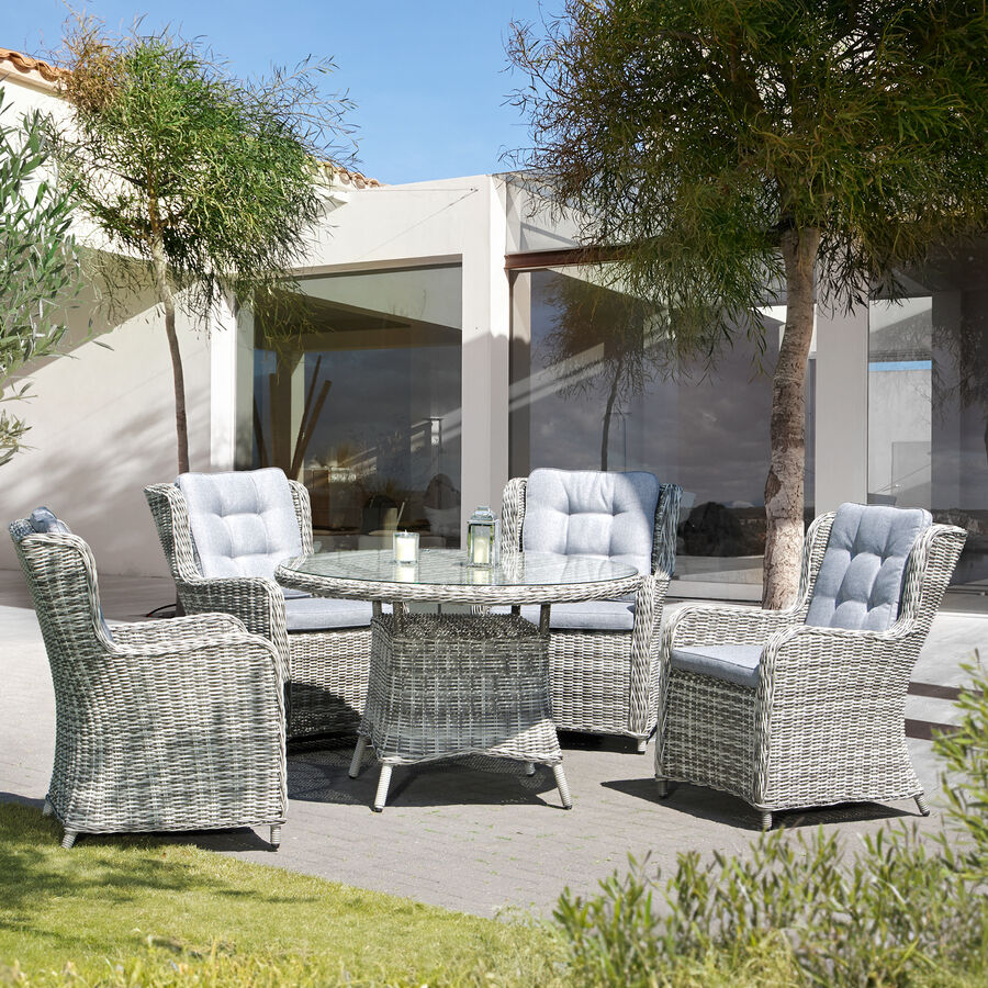 Leichter Gartensessel aus robustem PolyrattanGeflecht Julia Grote Shop