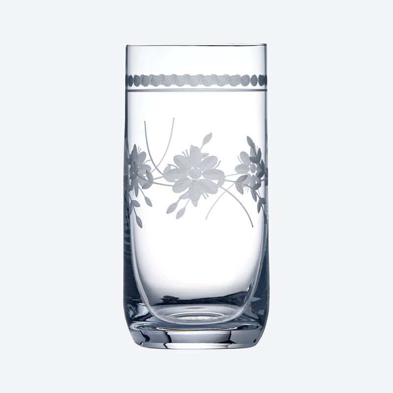 Böhmische Kristall-Wassergläser mit filigranem Pantografie-Blumenmotiv Bild 4