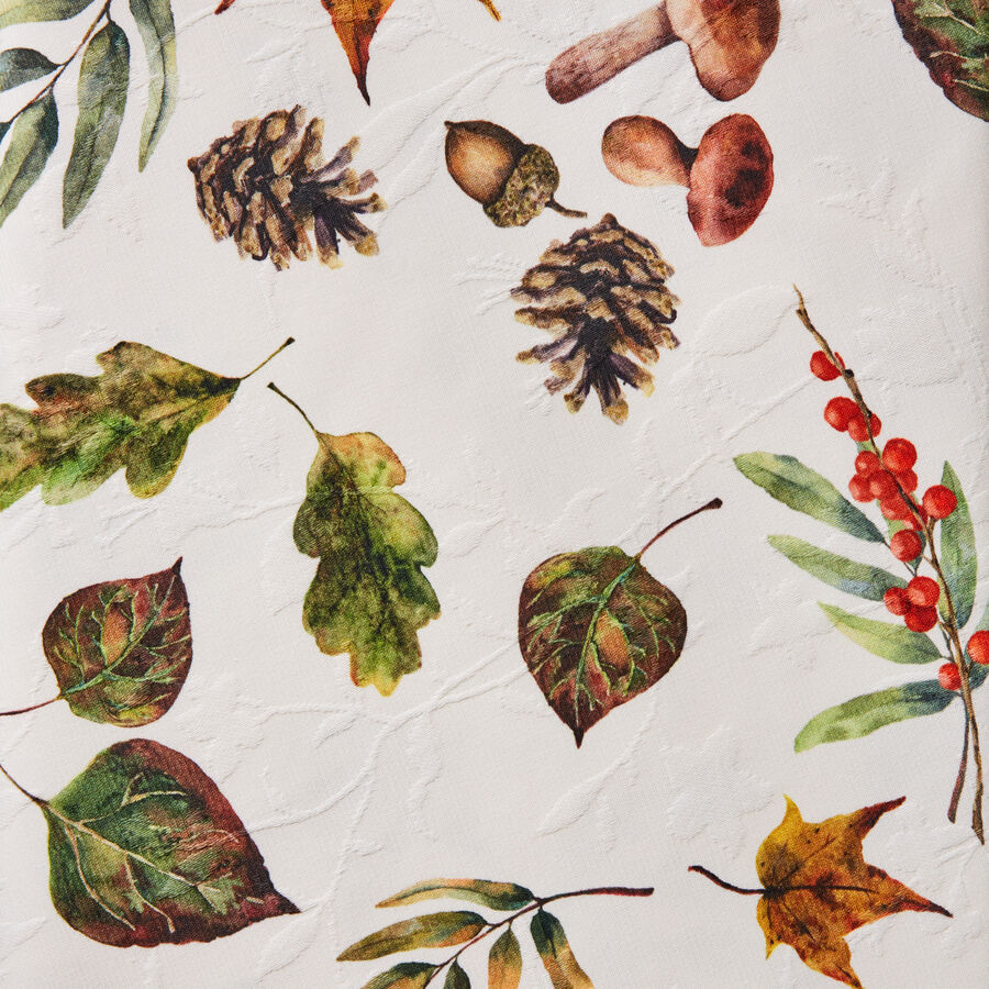 Matelass-Tischwsche vereint herbstlichen Digitaldruck und Relief-Webtechnik Bild 2