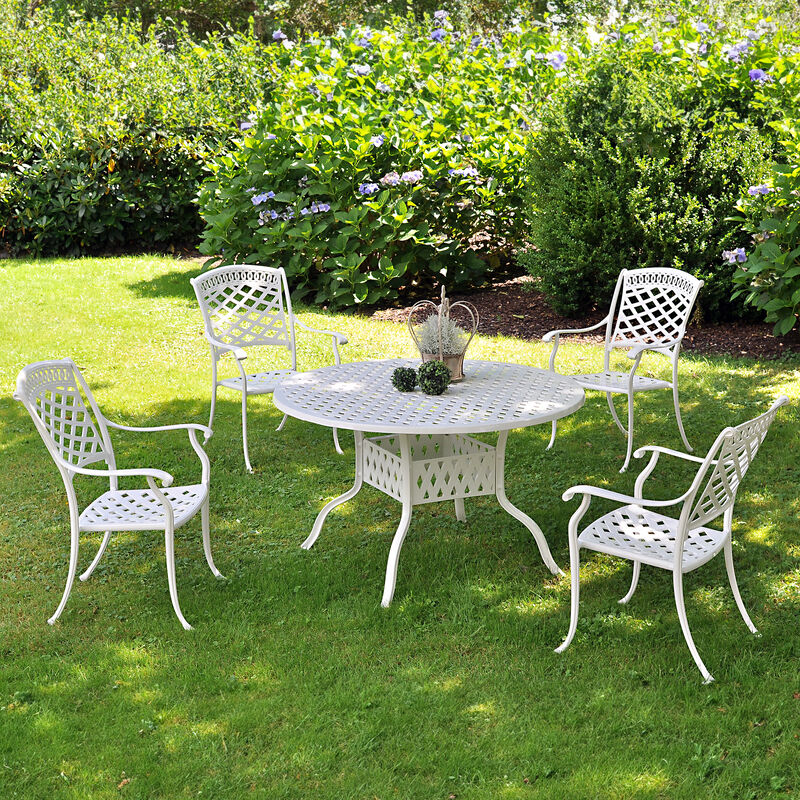 Eleganter Gartentisch aus 100 % wetterfestem Aluguss Bild 2