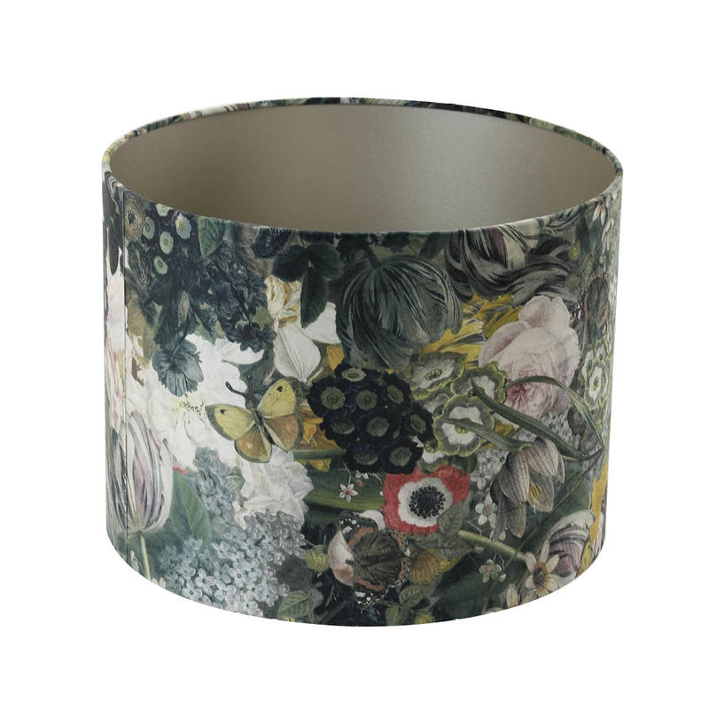 Textil-Lampenschirm mit ppigen Blumen zum Kombinieren Bild 2
