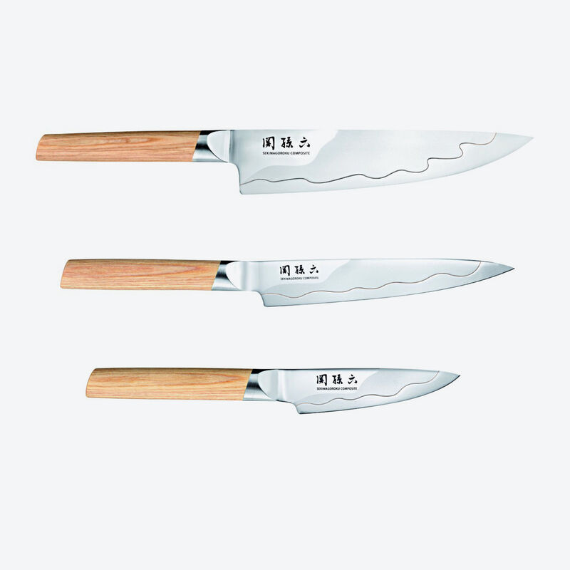 3-tlg. Messerset: Japanische Messertradition im Hightech-Schmiedeverfahren