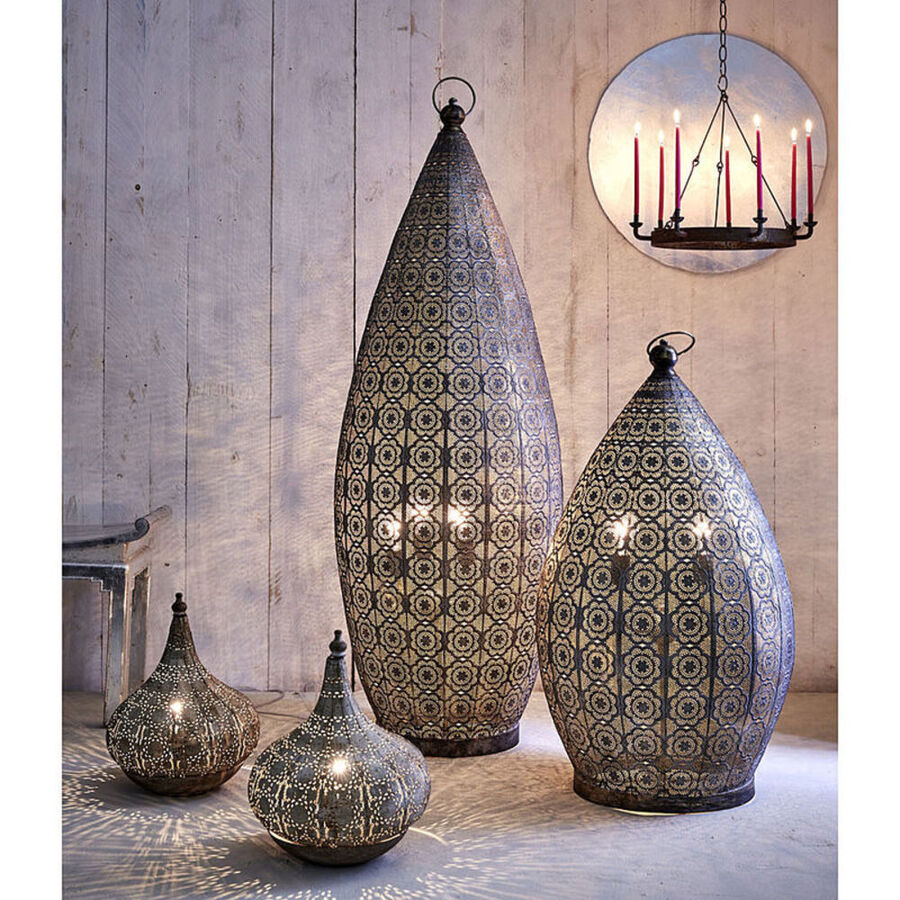 Orientalische Bodenlampe groß: Handgefertigte Lampen vermitteln den