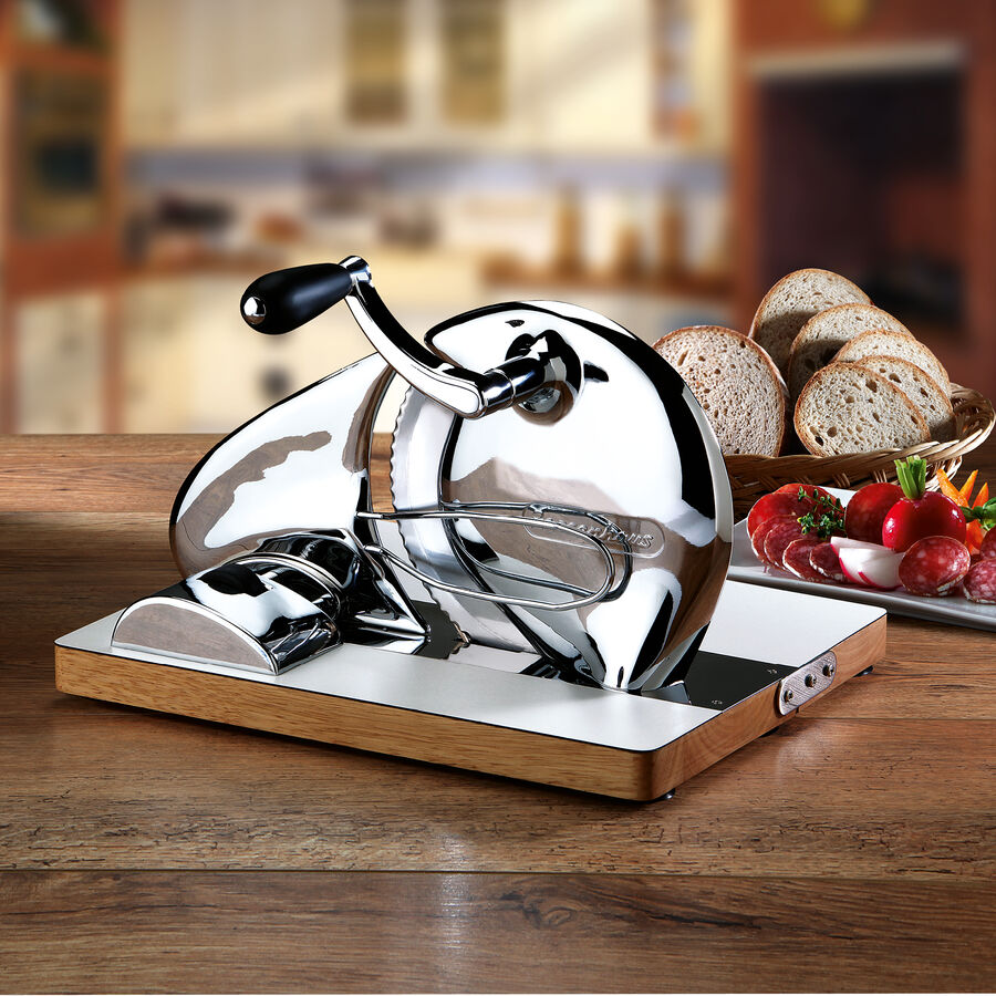 Schneidemaschine: Stilvoller Designklassiker schneidet Brot, Wurst, Kse Bild 2