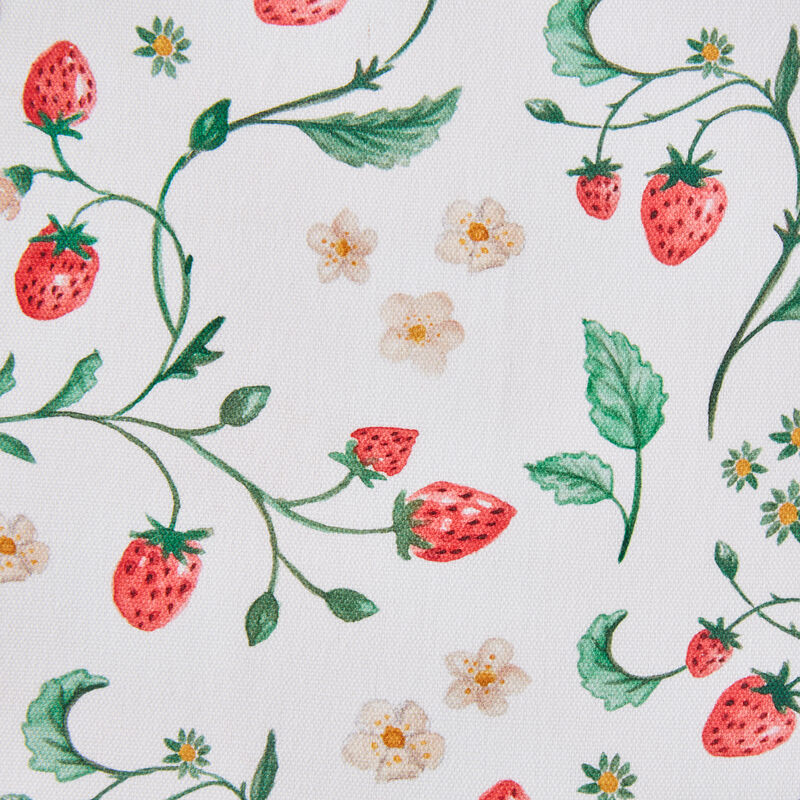 Sommerliche Erdbeer-Tischdecke aus feiner Baumwolle Bild 3
