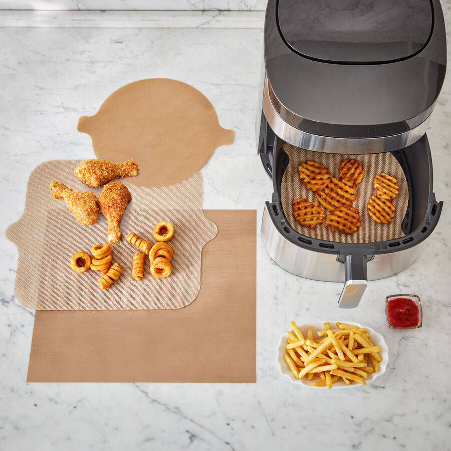 Eckige Airfryer-Dauerbackmatte schtzt Heiluftfritteuse und Gargut,antihaft, Fritteuse Bild 2