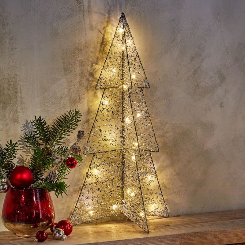 3D-Lichterbaum dekoriert festlich, Weihnachtsbaum