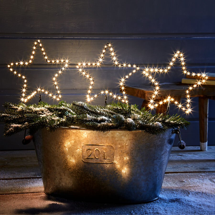 LED Deko Lichterkette Sterne Weihnachten