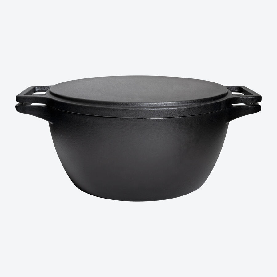 4-in-1 Multifunktionaler Gusstopf:  Kochen, braten, grillen, backen