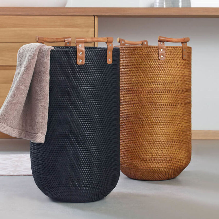 Design-Wäschesammler aus Rattan handgefertigt - Julia Grote Shop