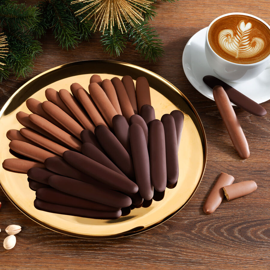 Bonette: Zartschmelzende Schokolade umhllt feinste Pistaziencreme, Milchschokolade, Pistazie, Schokolade Bild 4