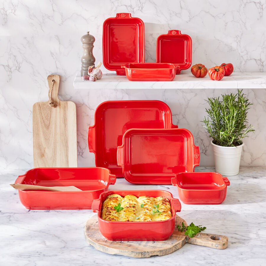 3er Set: Quadratische Hartkeramik-Auflaufformen: Ideal zum Backen und Servieren Bild 2