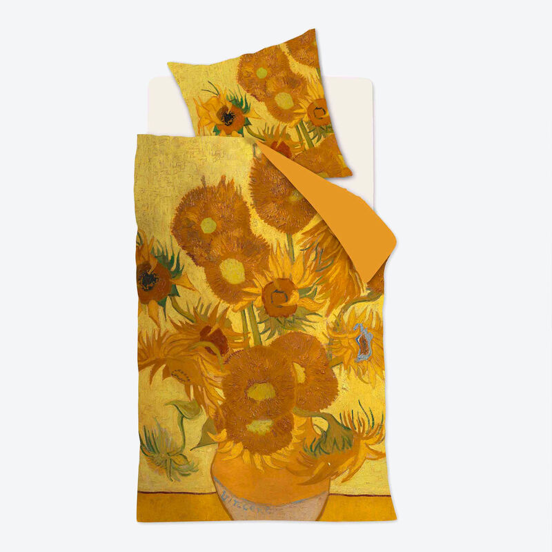 Luxurise Satin-Bettwsche mit van Gogh Sonnenblumen Bild 4