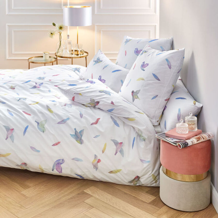 Bunte Aquarell Vogel Auf Feiner Perkal Bettwasche Julia Grote Shop