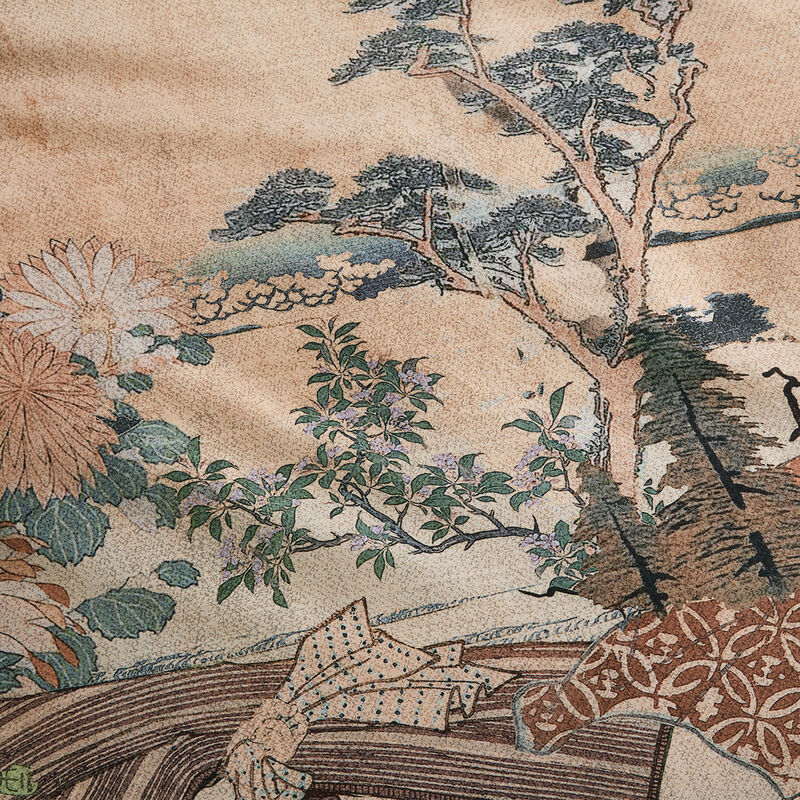Wende-Satin-Bettwäsche mit japanischer Landschaftsmalerei Bild 2
