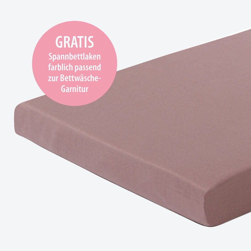 Seidenweiches Bettwsche-Set fr ein einheitliches Styling + Gratis: Spannbettlaken farblich passend zur Bettwsche Bild 3