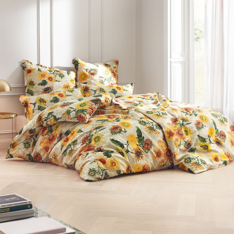Kissenbezge zur Ganzjahres-Bettwsche Sonnenblumen , Bettbezug, Kissenbezug, Bettzeug,  Schlafzimmertextilien Bild 2