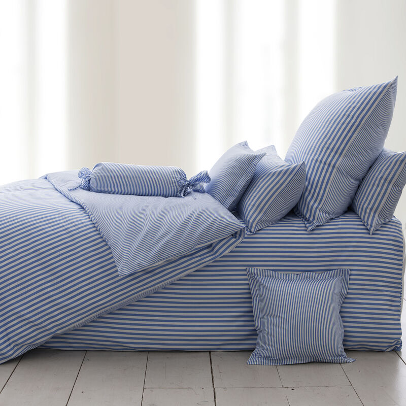 Kissenbezüge: Klassisch schöne Streifen-Bettwäsche aus anschmiegsamem Mako-Satin Bild 2