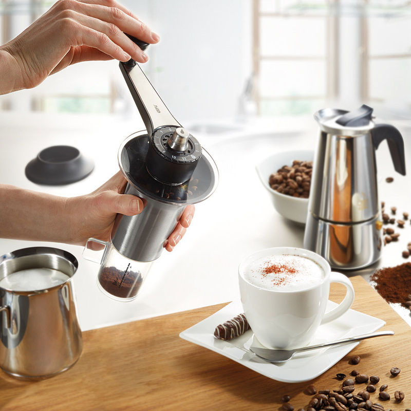 Hand-Kaffeemühle: 11 Feineinstellungen, speziell für Espresso, Filterkaffee, French Press Bild 2