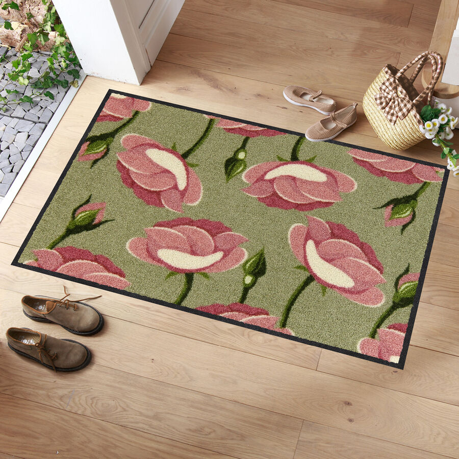 Kchen-Spezialmatte im exklusiven Rosen-Design schont Bden und Gelenke Bild 2