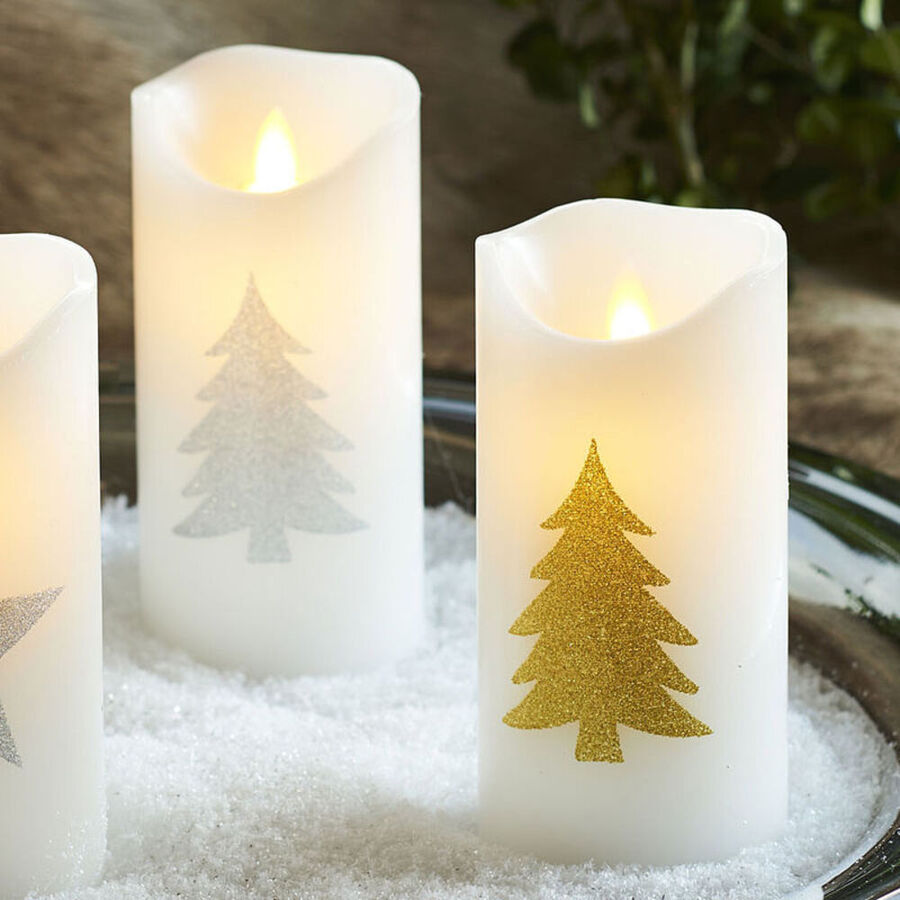 3er Set Fruhlingskerzen Led Wachs Kerzen Set Leuchten Wachs